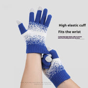 Warm Touchpad Knitted Wool Gloves for Women
