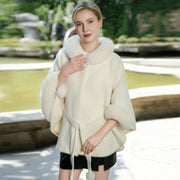 Warm Women's Imitation Fur Cape Cloak Shawl