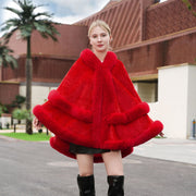 Warm Red Cheongsam Shawl for Women