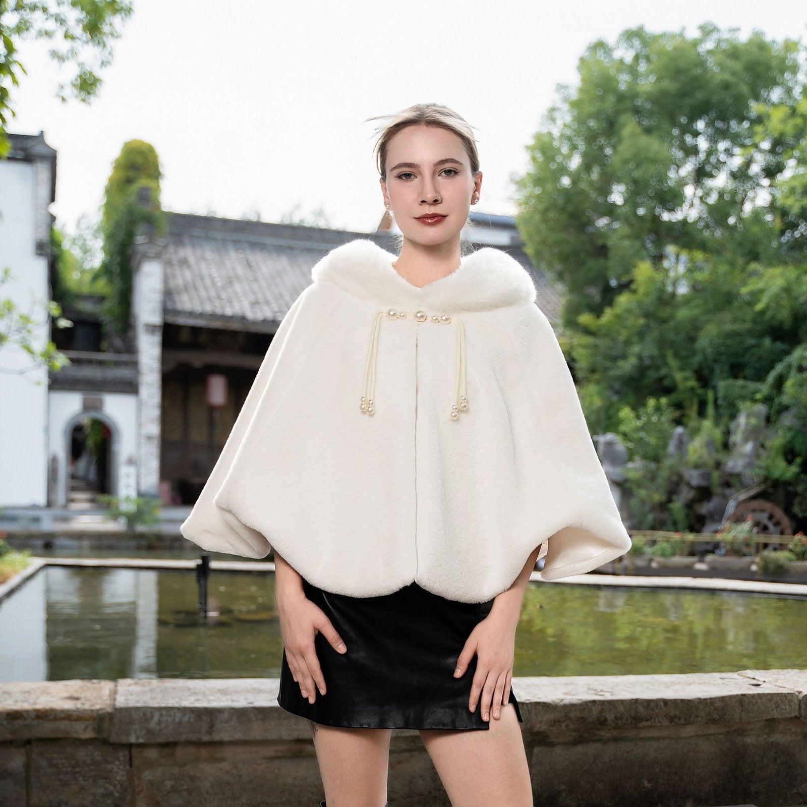 Warm Fur Shawl Wrap