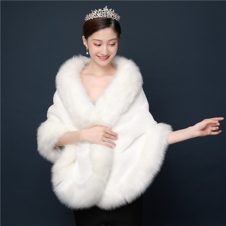 Warm Fur Scarf Shawl