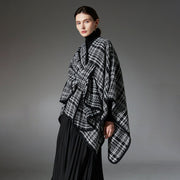 Stay Warm in Style with Classic Plaid Shawl