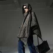 Floral Hooded Shawl for Women - Stay Warm in Style