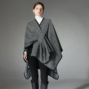 Warm Striped Shawl Wrap