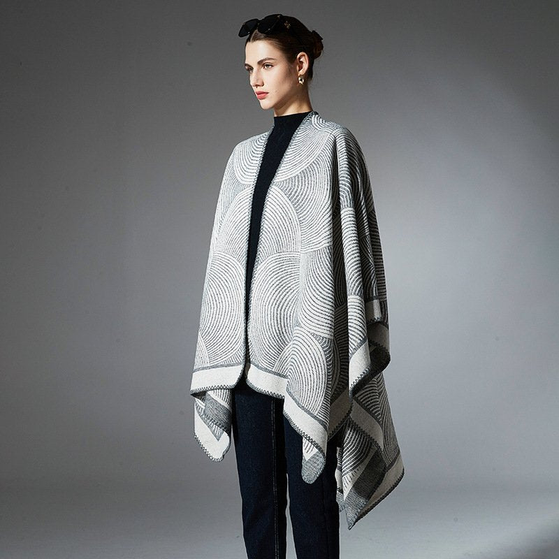 Warm Geometric Shawl