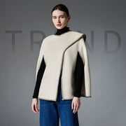 Warm Double-Sided Woolen Cape for Women