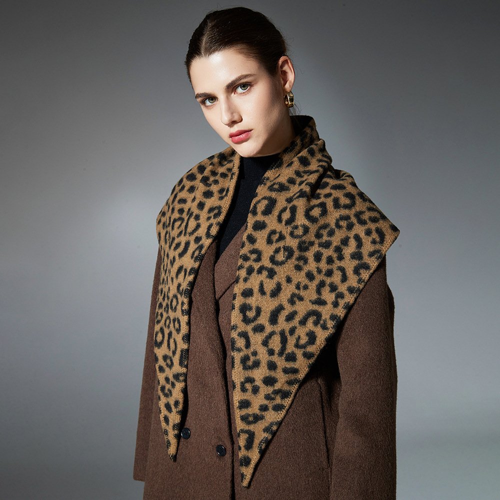 Warm Leopard Shawl Scarf
