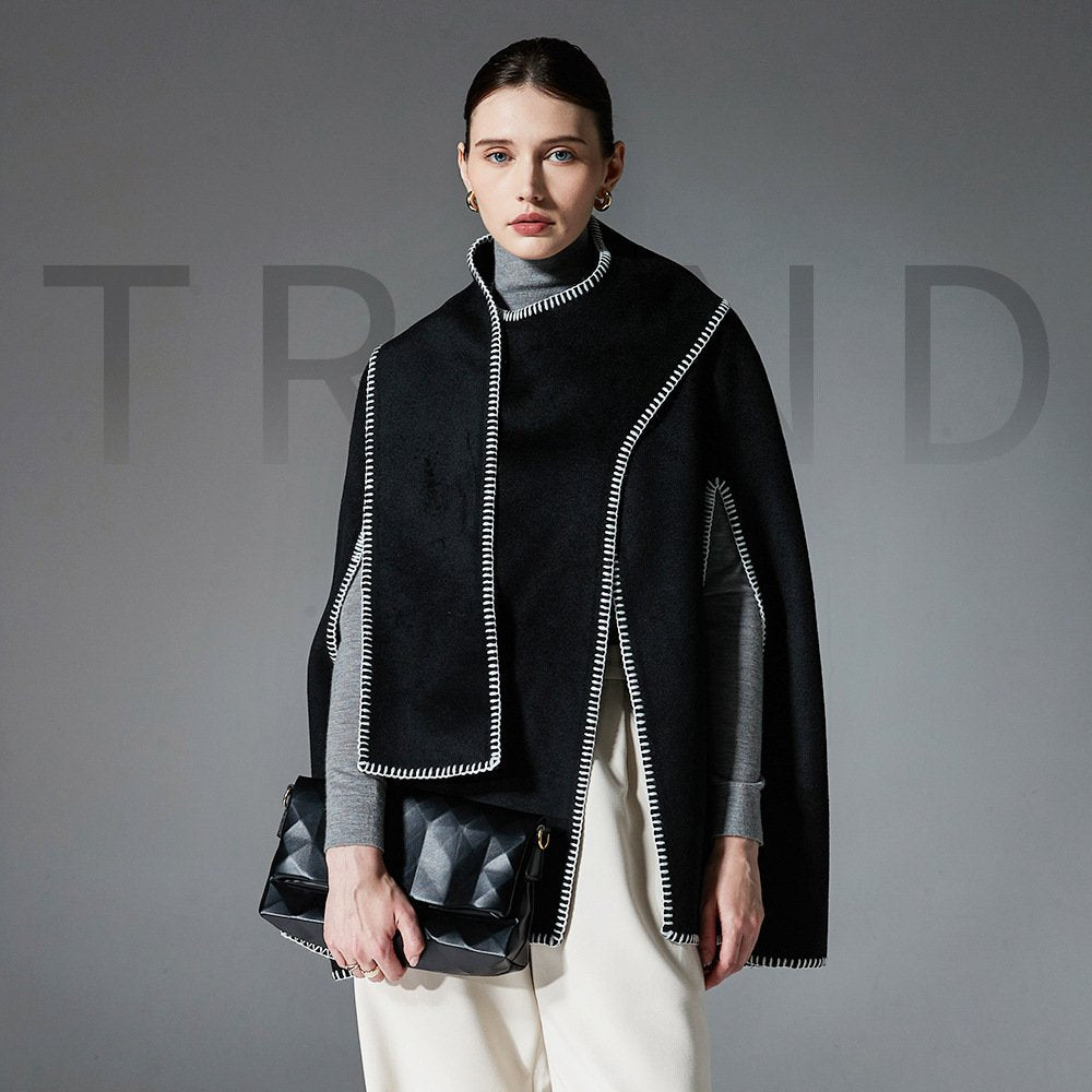 Warm Woolen Cape Shawl