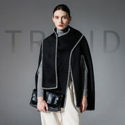 Warm Woolen Cape Shawl