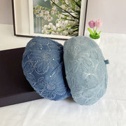 Light Blue Sunflower Octagonal Beret
