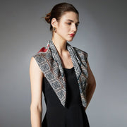 Square Duplex Printing Silk Scarf for Women