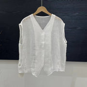 V-Neck Sleeveless Loose Cardigan for Women