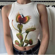 Sexy Floral Camisole American Slim Fit