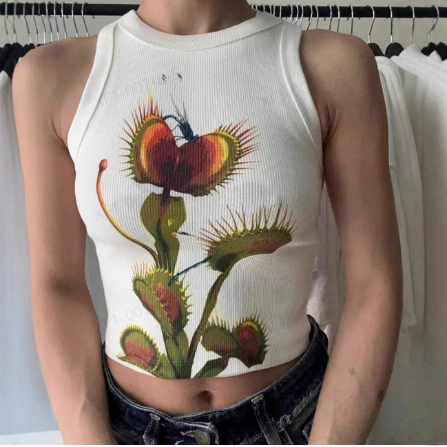 Sexy Floral Camisole American Slim Fit