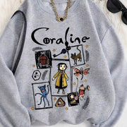 Light Gray Cartoon Sweater for Women