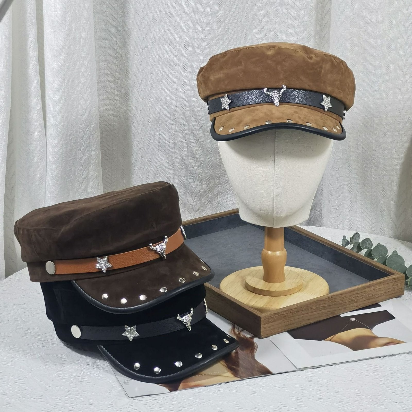 Punk Hip Hop Flat Top Cap - Wide Brim Sun Protection