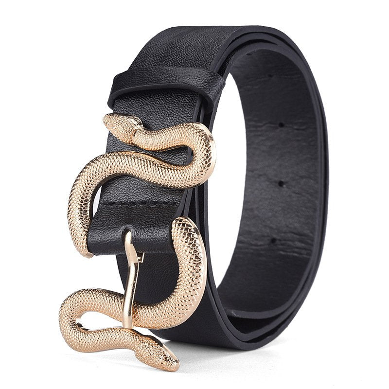 Trendy Soft Belt for Jeans - Universal Fit, Thick PU Leather, Black