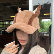 Fall Winter Dog Ear Hat with Coral Fleece
