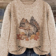 Cozy Thick Needle 3D Round Neck Sweater