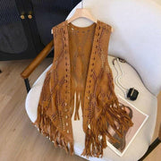 Casual Tassel Vest for Women - Loose Fit Cardigan Jacket