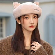 Warm Beanie with Letter Design