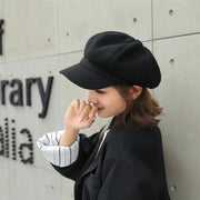Kids' Korean Style Wool Octagonal Cap