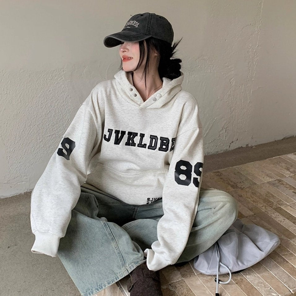 Cozy Gray Hooded Sweater Oversize Coat for Women