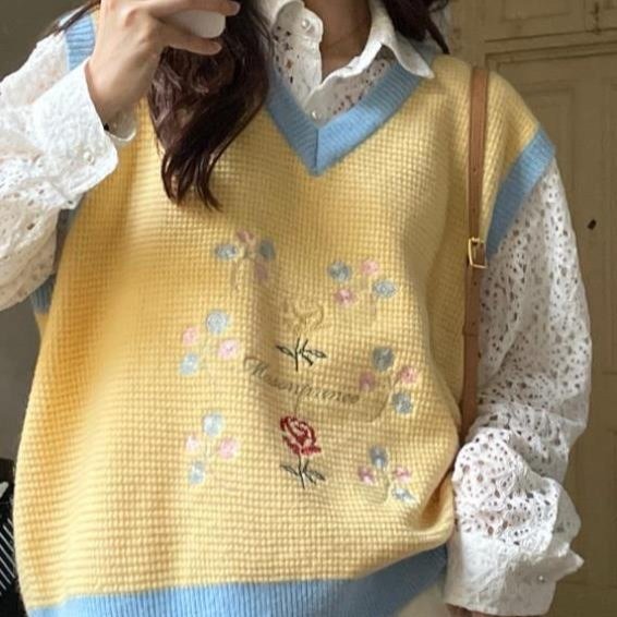 Bright Floral Vest for Women