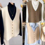 Cozy V-Neck Knit Vest for Women