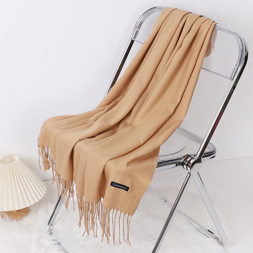 Warm Cashmere-Feel Long Scarf for Winter