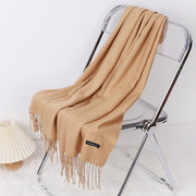 Warm Cashmere-Feel Long Scarf for Winter
