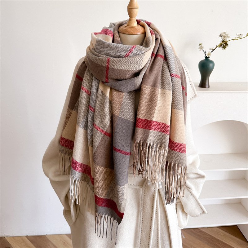 Warm Unisex Tassel Scarf for Autumn & Winter