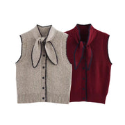French Fashion Bowknot Vest for Women
