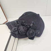 Beige & Black Adjustable Windproof Hat for Women