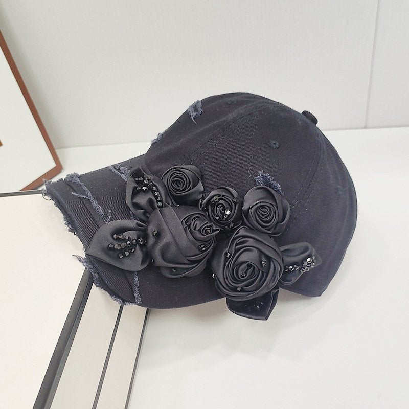Beige & Black Adjustable Windproof Hat for Women