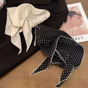 Polka Dot Triangular Scarf Lace-up Waist Decor