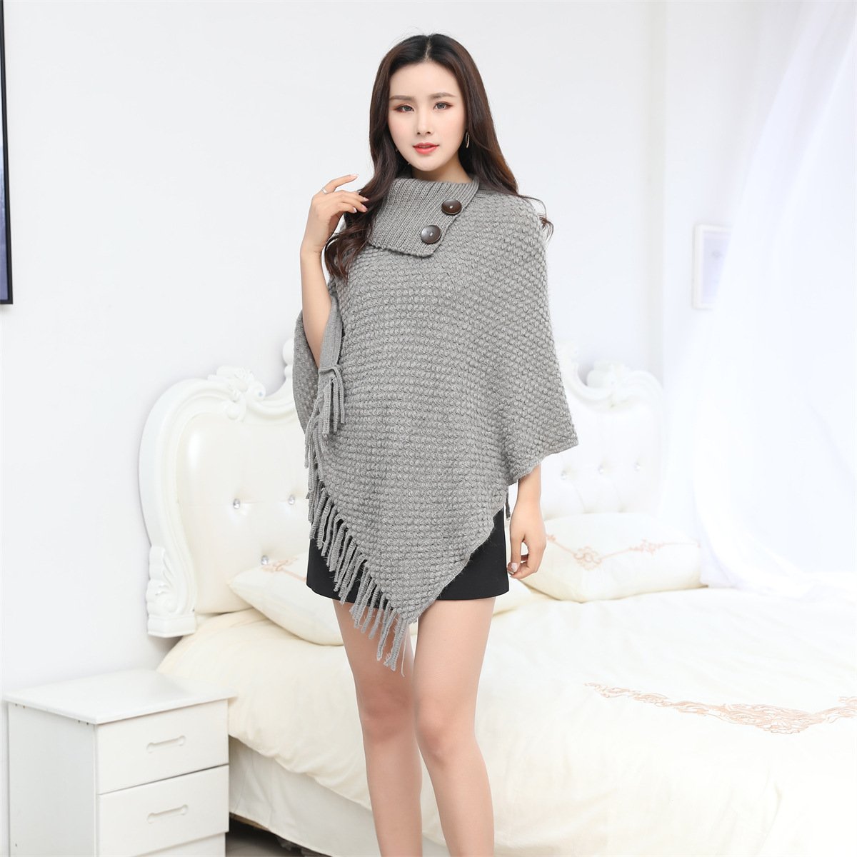 Cozy Knit Shawl for Women