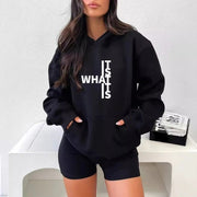 Cozy Letter Print Sweatshirt for Women