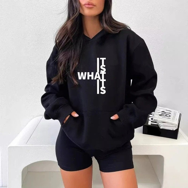 Cozy Letter Print Sweatshirt for Women