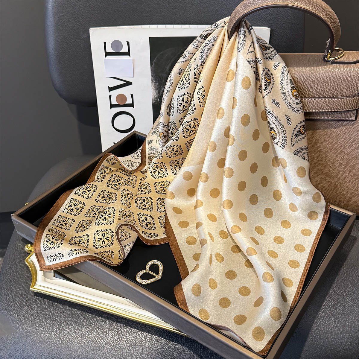 Versatile Polka Dot Scarf for Women - Thin, Stylish, and Sun Protective