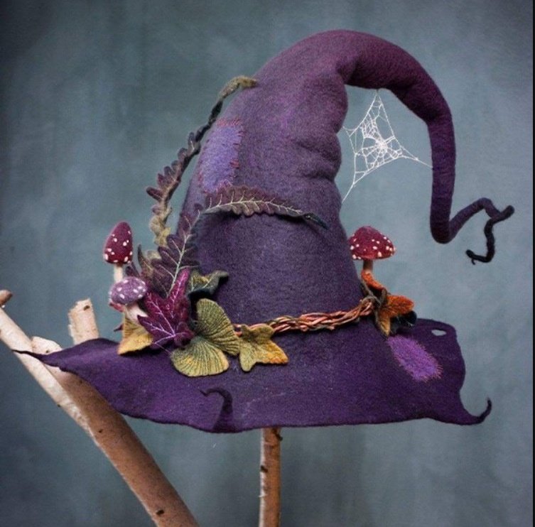 Felt Witch Hat for Halloween Costume