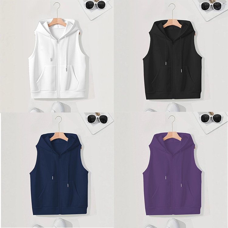 Women's Sleeveless Zip Cardigan Sweater - Slim Fit, Versatile Style