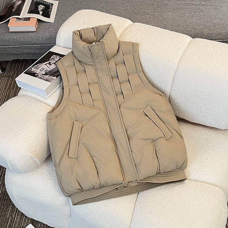 Casual Stand Collar Waistcoat Fashion Vest for Women