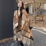 Warm Retro Tassel Scarf for Women