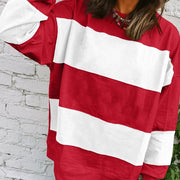 Cozy Color-block Crew Neck Sweater for Women