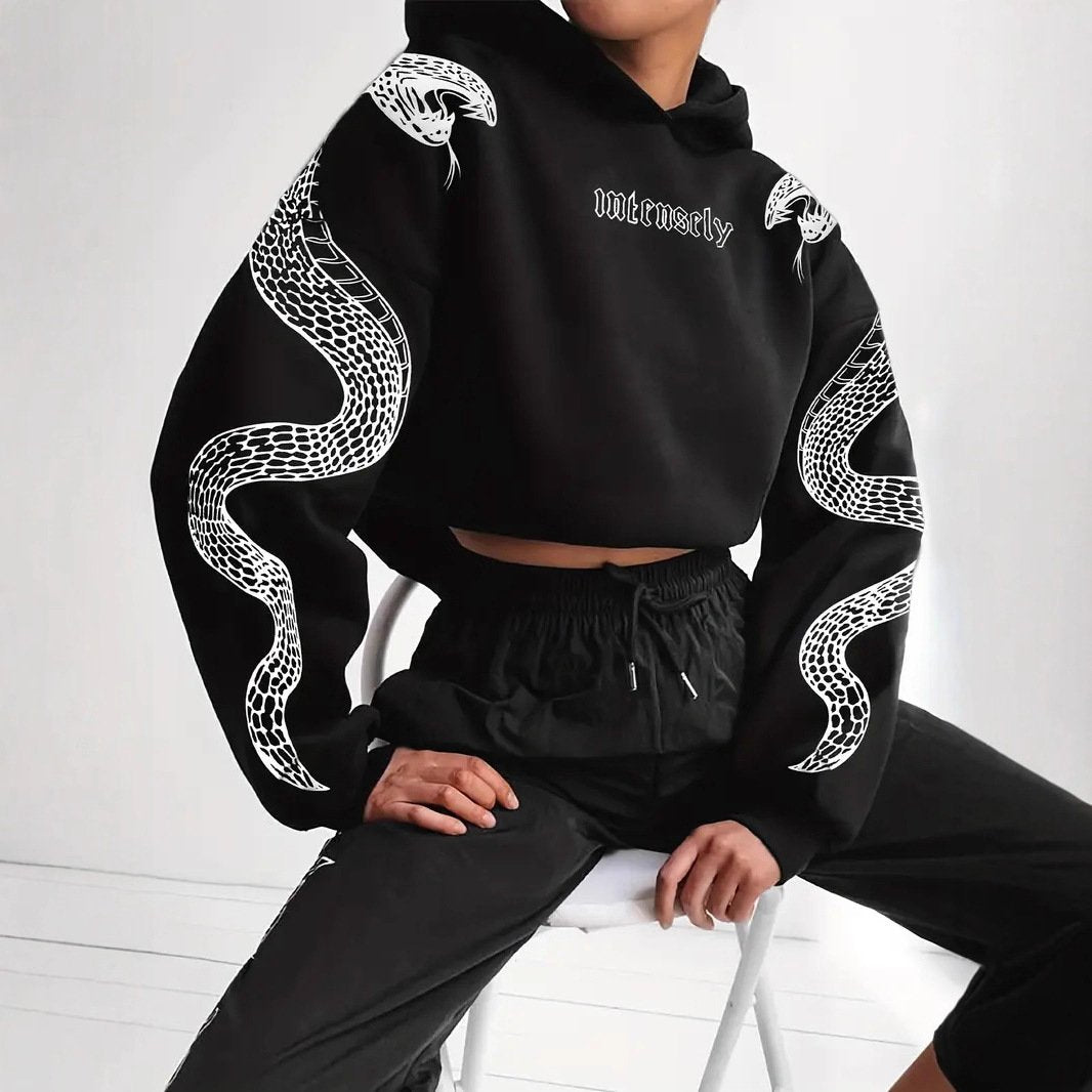 Retro Loose Fit Hoodie Sweater - 3D Print Design