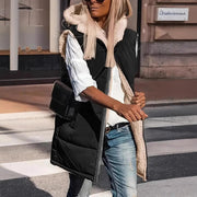 Elegant Slim Fit Hooded Cardigan Vest for Women