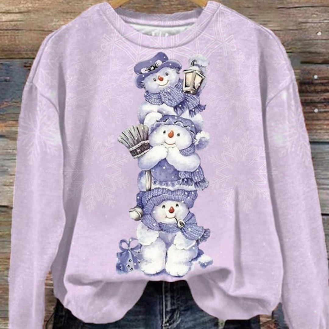 Cozy Round Neck Long-sleeved Sweater for Women