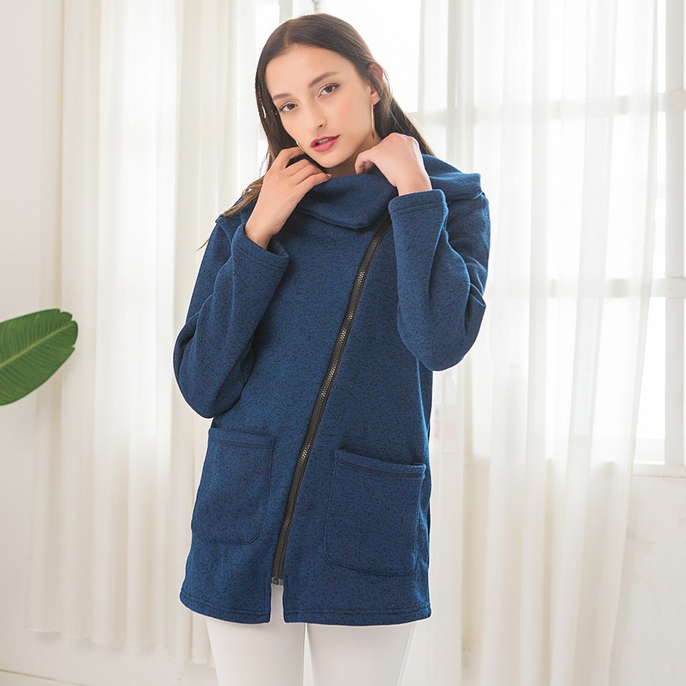 Women's Fashion Side Zipper Coat Top