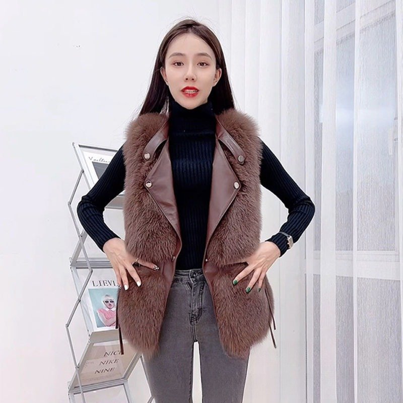 Stay Cozy in Style: Apricot Faux Fur Vest